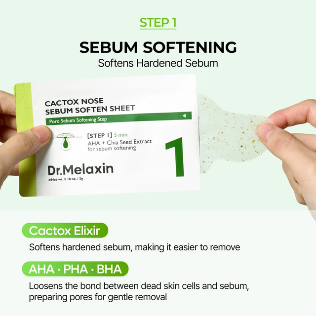 Dr.Melaxin - Cactox 3-Step Nose Pore Pack (3 Sheets)