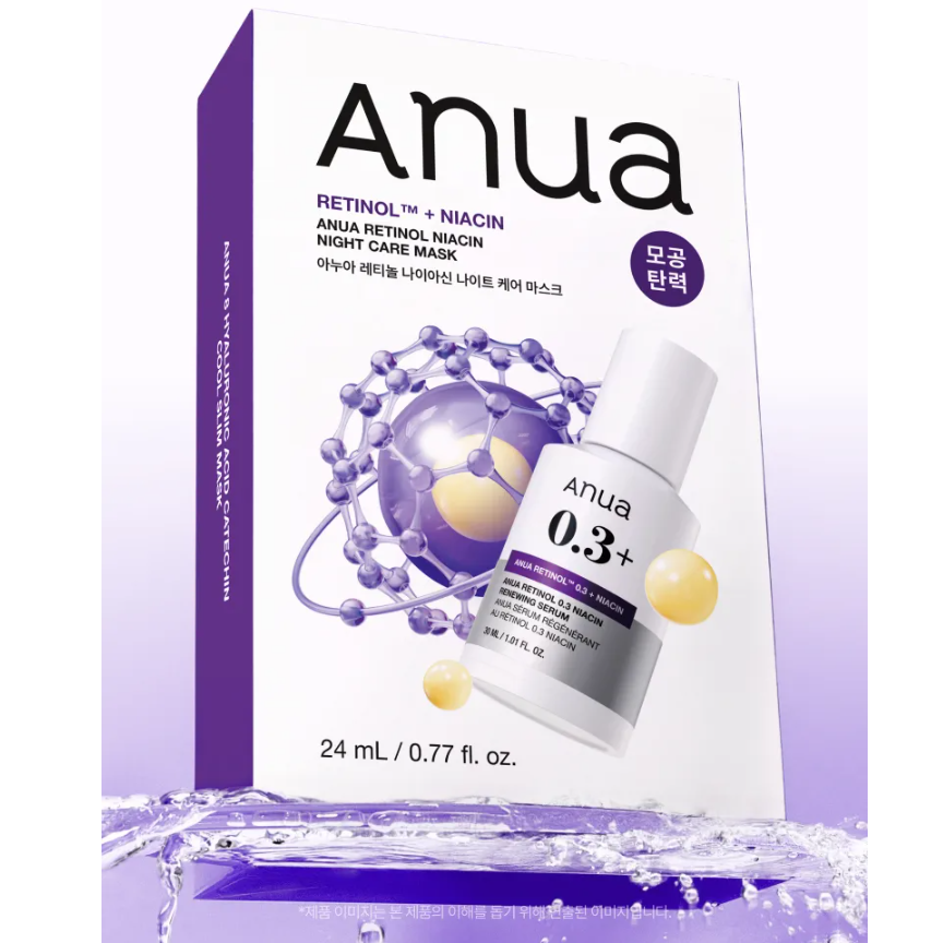 Anua - Retinol Niacin Night Care Mask 24ml. (Pack of 3)