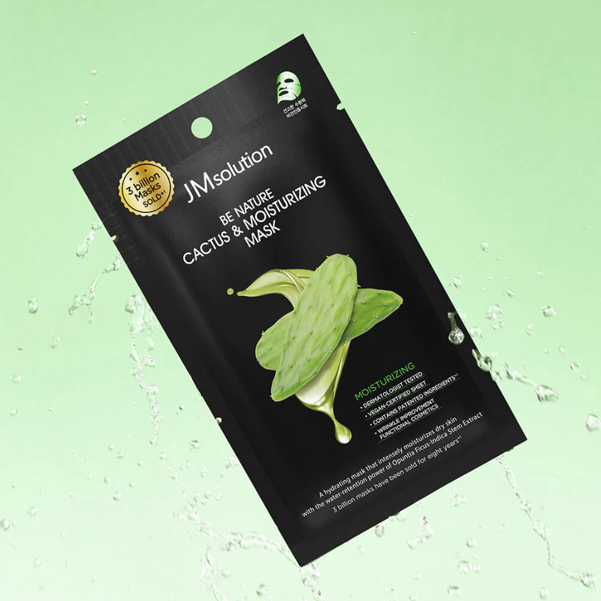 JM Solution - Be Nature Cactus & Moisturizing Mask 24ml. (Pack of 3)