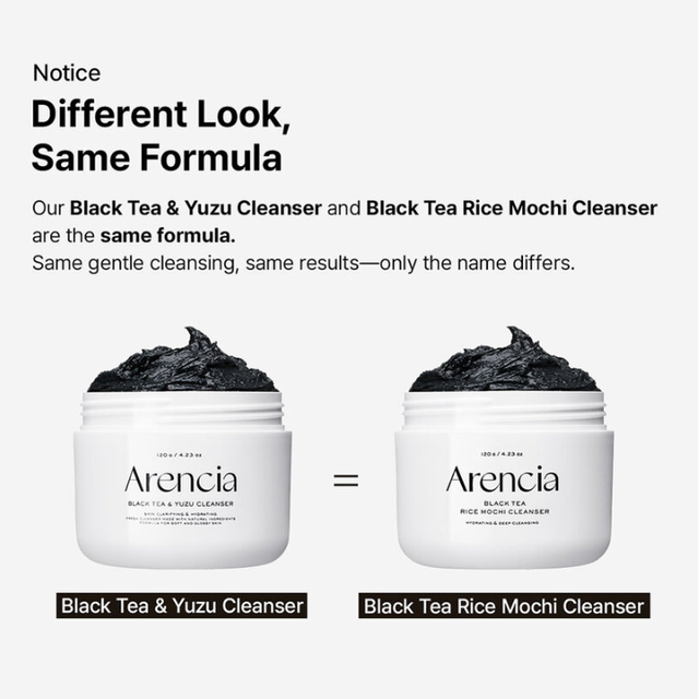 Arencia - Black Tea Rice Mochi Cleanser 120g.