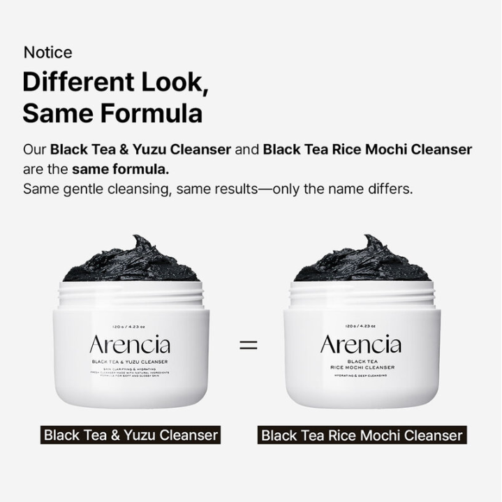 Arencia - Black Tea Rice Mochi Cleanser 120g.