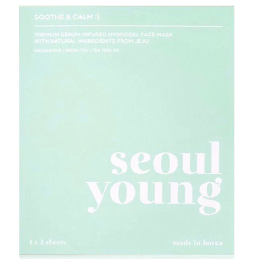Seoulyoung - Premium Serum Infused Hydrogel Soothe & Calm Face Mask 90g. (Pack of 3)