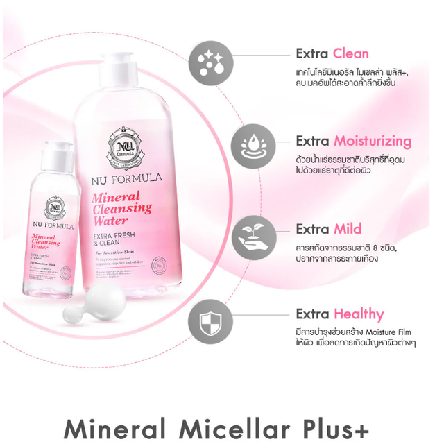 Nu Formula - Mineral Cleansing Water For Sensitive Skin 100ml.