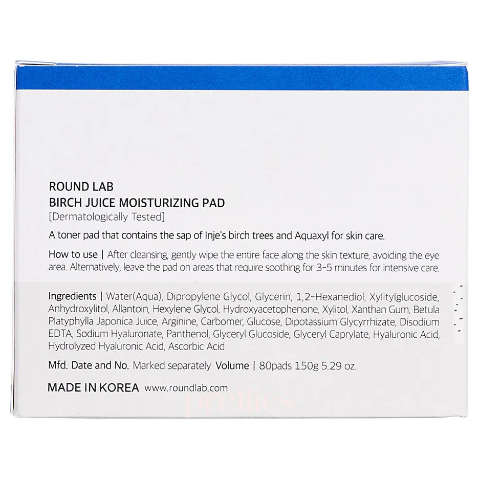 Round Lab - Birch Juice Moisturizing Pad 150g (80 Pads)