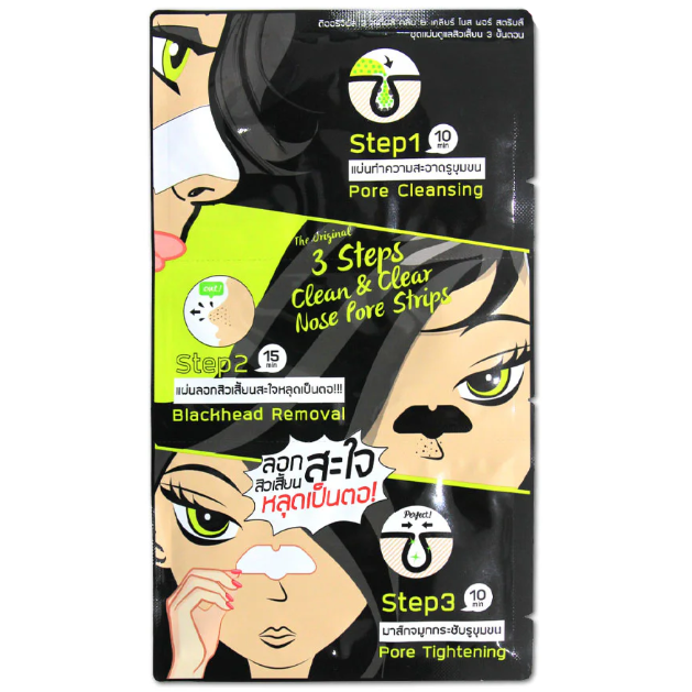 The Original - 3 Steps Clean & Clear Nose Pore Strips Set (Pack of 6)