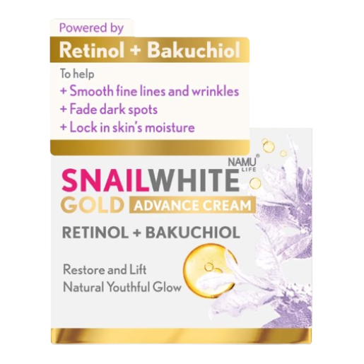 Namu Life Snailwhite - Snail White Gold Advanced Cream, Retinol + Bakgusil 50ml.