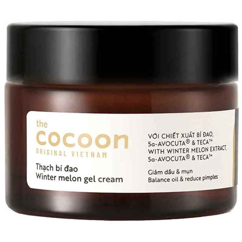 Cocoon Vietnam - Winter Melon Gel Cream (Thạch Bí Đao) with Winter Melon Extract, 5α-Avocuta® & Centella Asiatica 30ml.