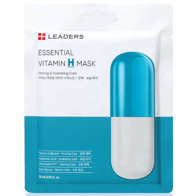Leaders - Essential Vitamin H Face Mask, Firming & Hydrating Care 28ml. (Pack of 6)