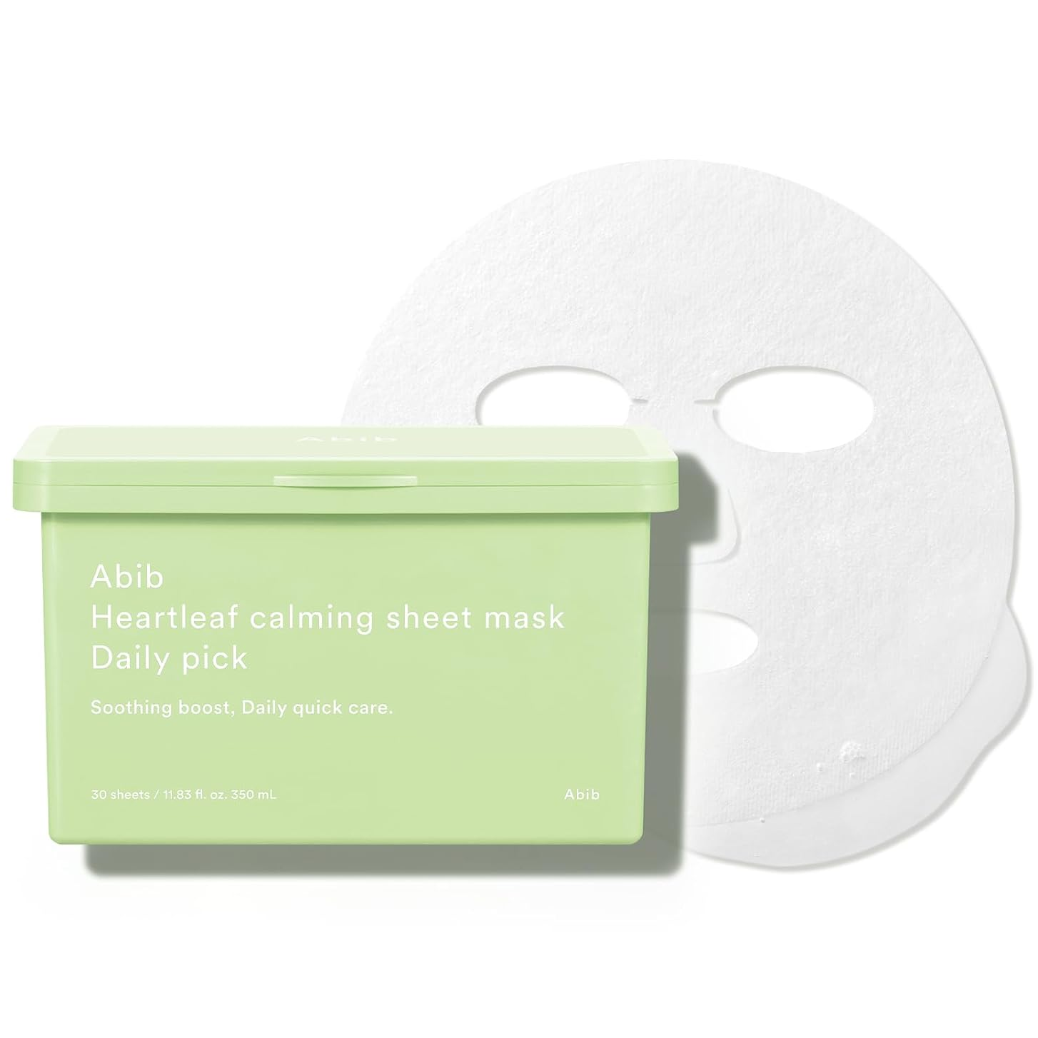 Abib - Heartleaf Calming Sheet Face Mask Daily Pick 380ml. (30 Sheets)