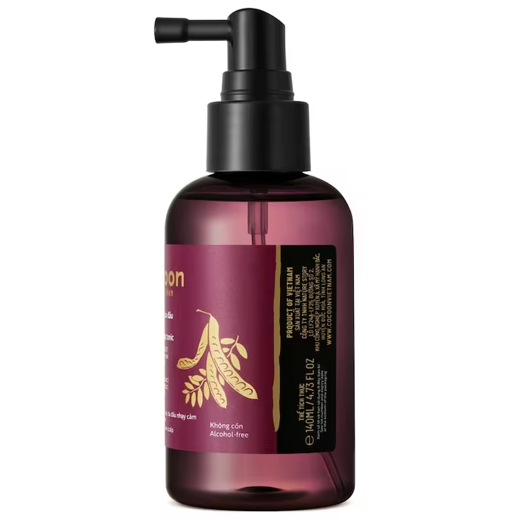 Cocoon Vietnam - Gleditsia Scalp Tonic (Nước Dưỡng Da Đầu Bồ Kết) with Gleditsia Extract, Passionfruit Extract, 0.5% Crinipan PMC, & Fluidipure 8G, Alcohol-Free 140ml.
