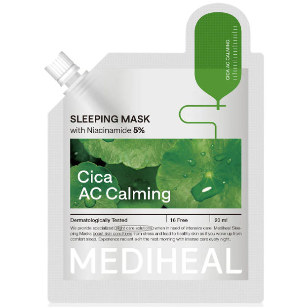 Mediheal - Cica AC Calming Sleeping Mask with Niacinamide 5% 20ml. (Pack of 6)