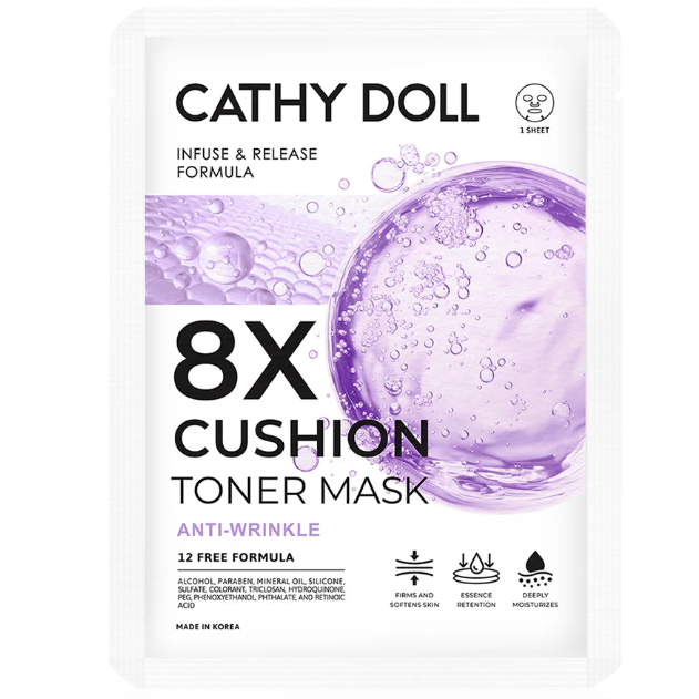 Cathy Doll - 8X Cushion Toner Mask Anti-Wrinkle 25g. (Pack of 6)
