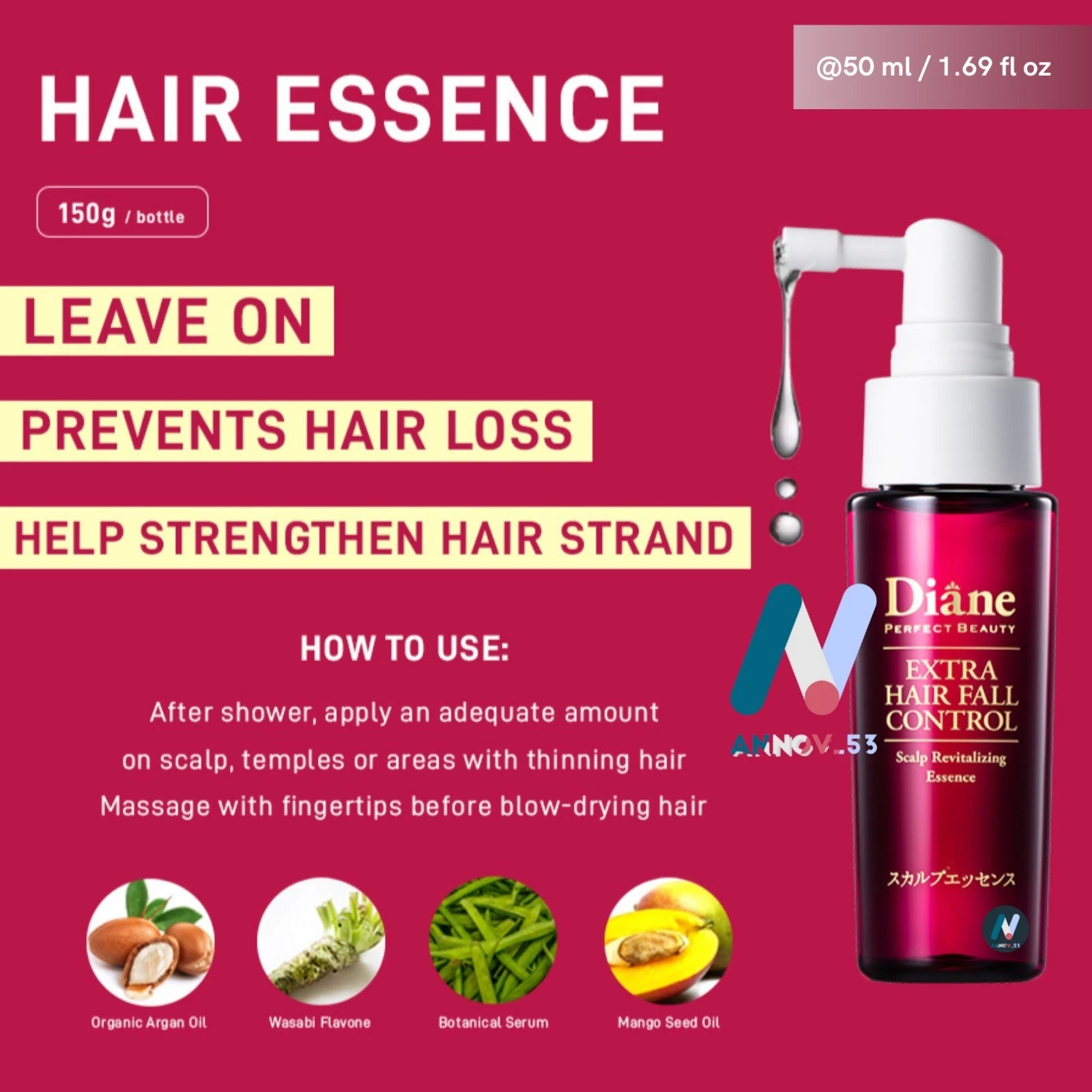 Moist Diane - Extra Hair Fall Control Scalp Revitalizing Essence 50ml.