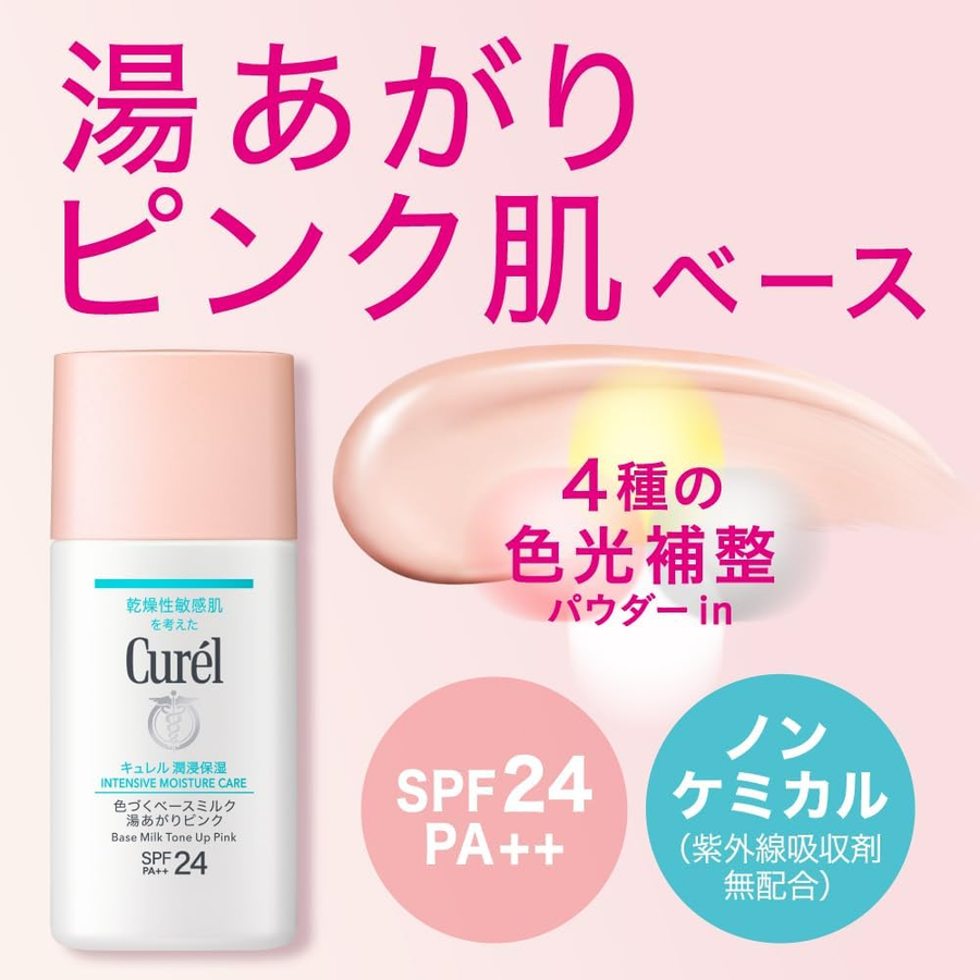 Curel - Curél Intensive Moisture Care Base Milk Tone Up Pink SPF24 PA++ 30ml.