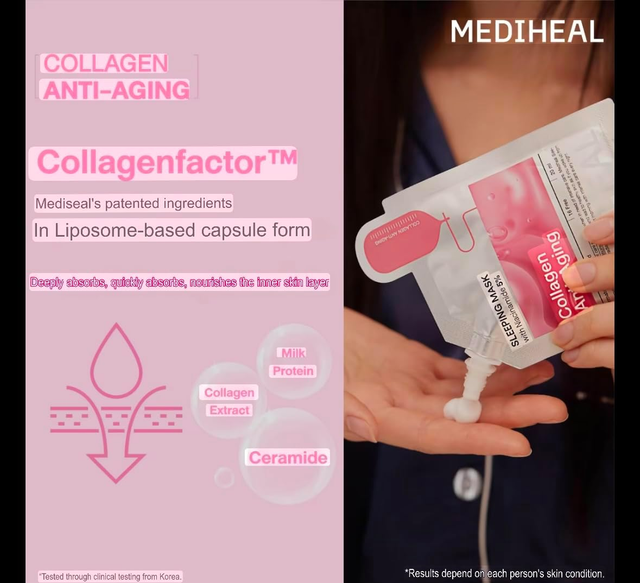 Mediheal - Collagen Anti-Aging Sleeping Mask with Niacinamide 20ml. (Pack of 6)