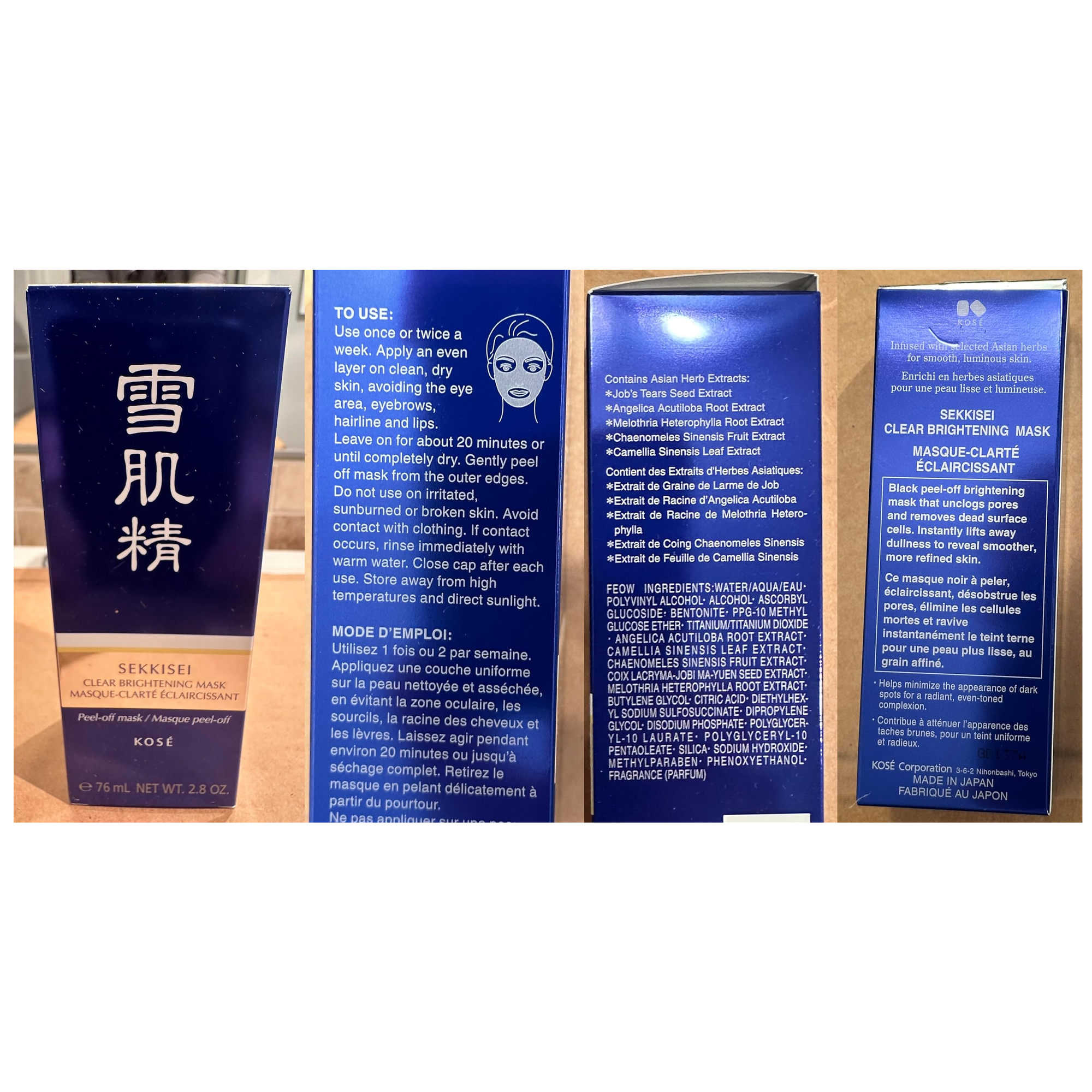 KOSE - Bundle: 1x Sekkisei Clear Brightening Mask 76ml. + 1x White Washing Foam 130g.