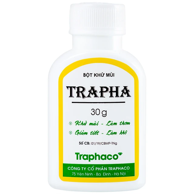 Traphaco - Trapha - Deodorant Powder Bột Khử Mùi 30g. (Pack of 3)