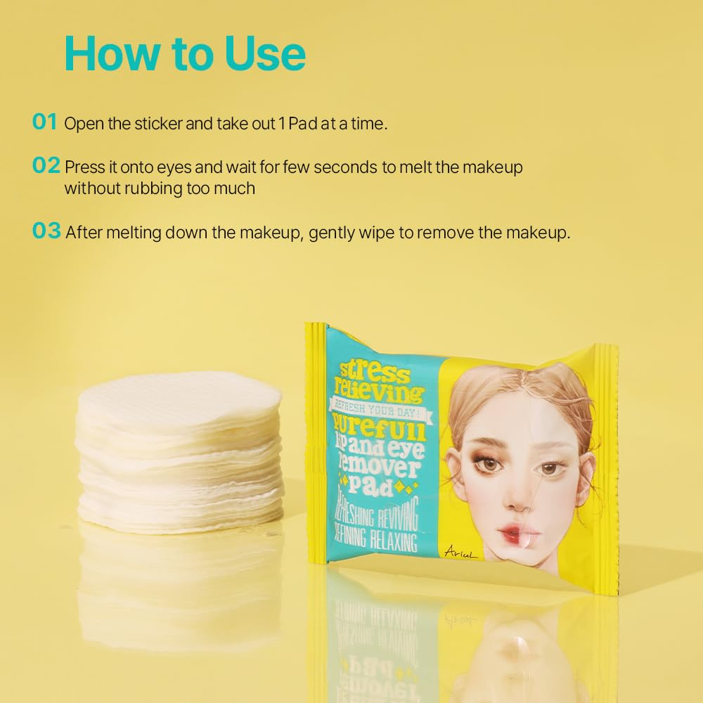 ARIUL - Stress Relieving Purefull Lip And Eye Remover Pad (30 Pads)