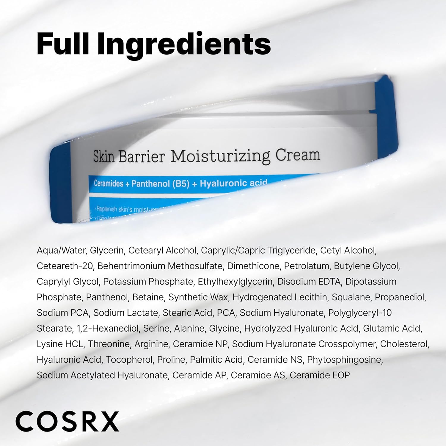 COSRX - Skin Barrier Moisturizing Body Cream, Ceramides + Panthenol (B5) + Hyaluronic Acid 450ml.