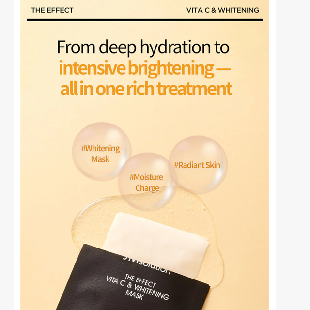 JM Solution - The Effect Vita C & Whitening Mask 24ml. (Pack of 3)