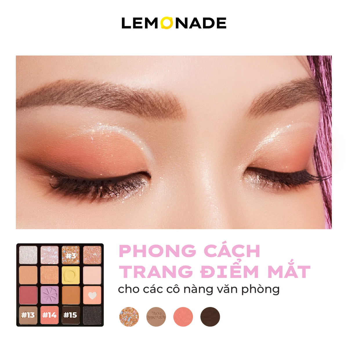 Lemonade - Aesthetic - Eyeshadow Palette Version 2 Bảng Phấn Mít Aesthetic Eyeshadow Palette Version 2 20.8g.