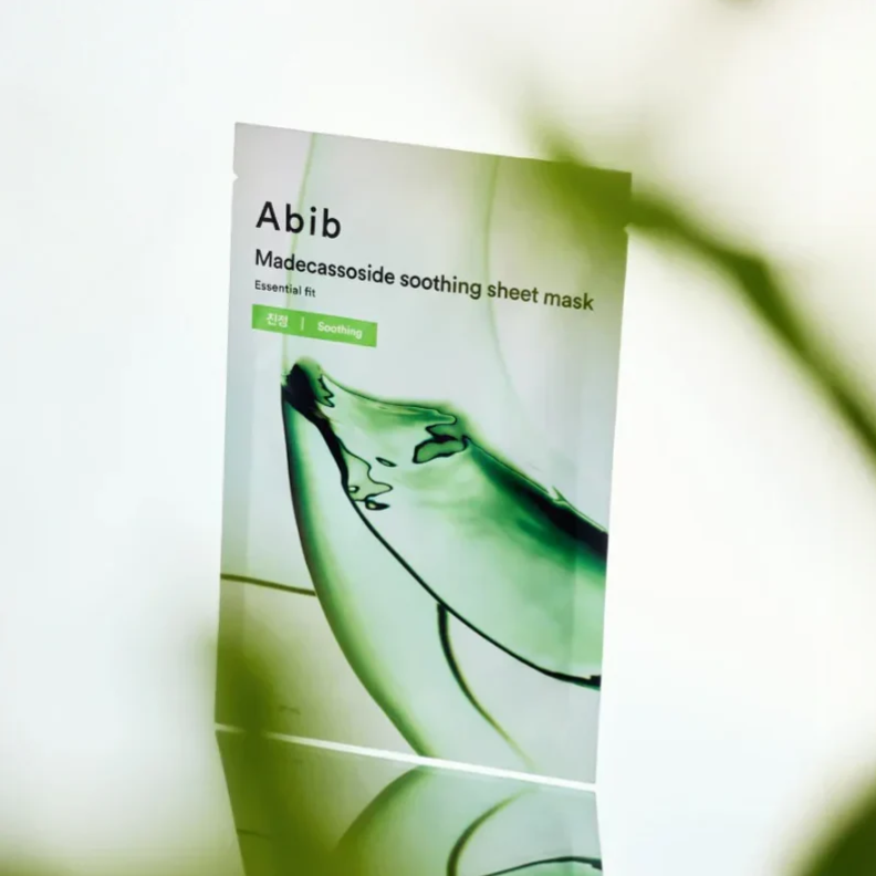 Abib - Essential Fit, Madecassoside Soothing Sheet Face Mask 27ml. (Pack of 3)