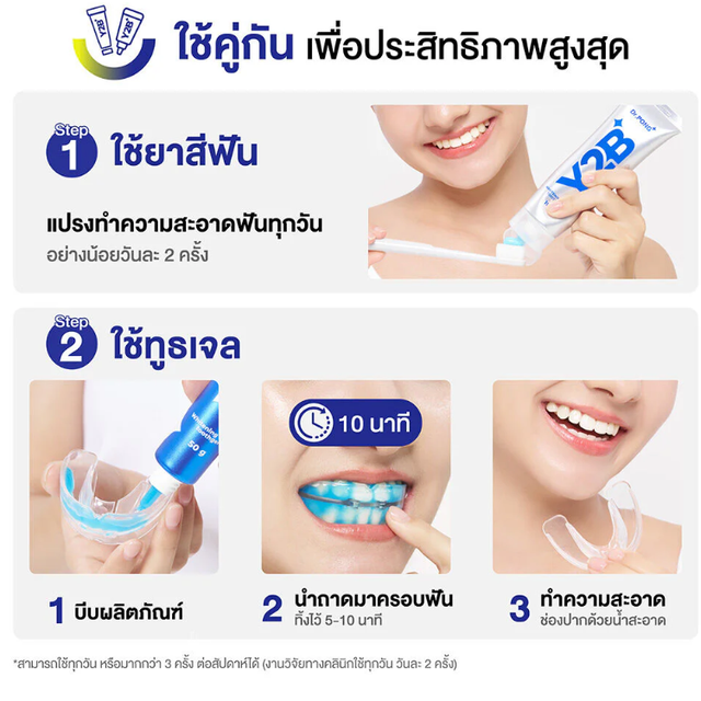 Dr.PONG - Y2B Whitening Color Toothgel 50g.