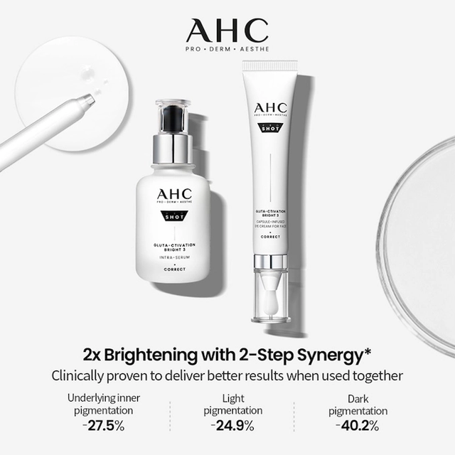 AHC - Pro Shot Gluta-Ctivation Bright 3 Capsule-Infused Eye Cream For Face 30ml.