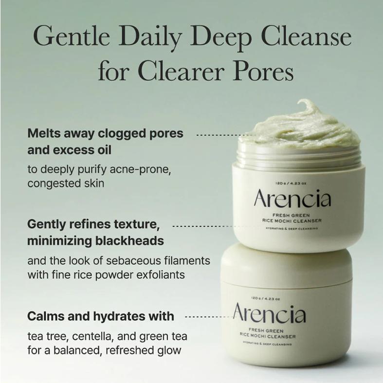 Arencia - Fresh Green Rice Mochi Cleanser 120g.