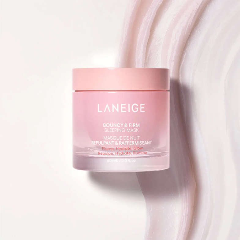Laneige - Bouncy & Firm Sleeping Mask, Repulpant & Raffermissant, Plump, Hydrate, Glow, Repulpe, Hydrate, Illumine 25ml.