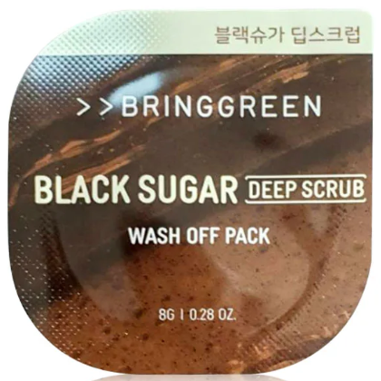 Bringgreen - Black Sugar Deep Scrub Wash Off Pack 8g. (Pack of 3)