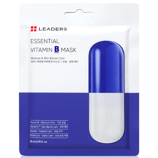 Leaders - Essential Vitamin B Face Mask, Moisture & Skin Barrier Care 28ml. (Pack of 6)