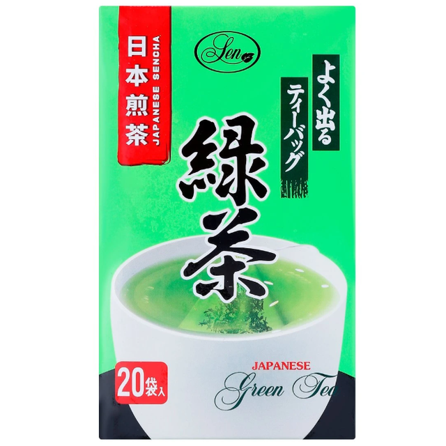 Sen - Japanese Sencha Green Tea, 20 bags 40g. (Pack of 3)