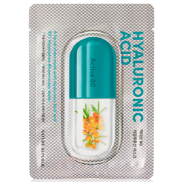 Nature Republic - Active 80 Hyaluronic Acid Mask 29ml. (Pack of 3)