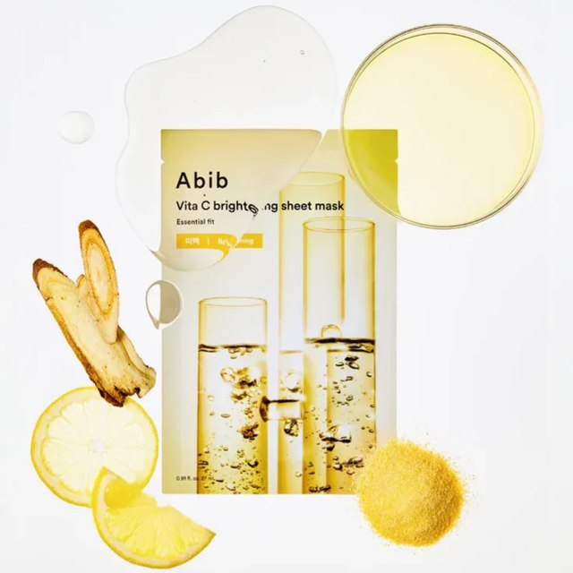 Abib - Essential Fit, Vita C Brightening Sheet Face Mask 27ml. (Pack of 3)