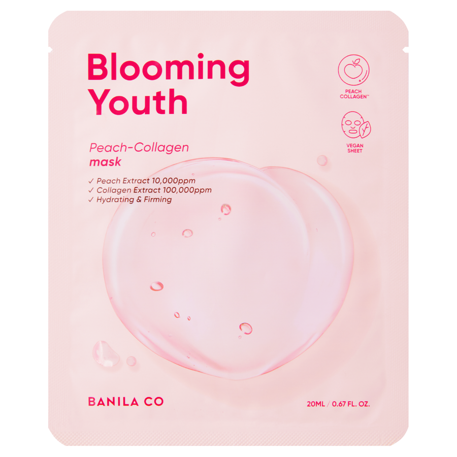 Banila - Blooming Youth Peach Collagen Mask 20g. (Pack of 3)