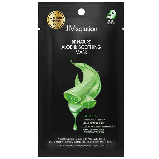 JM Solution - Be Nature Aloe & Soothing Mask 24ml. (Pack of 3)