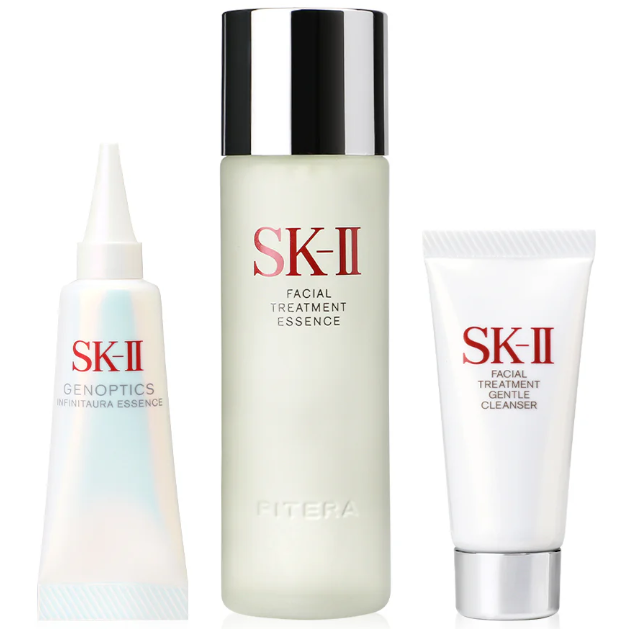 SK-II - Bundle: 1x Genoptics Infinitaura Essence 10ml. + 1x Facial Treatment Essence 75ml. + 1x Facial Treatment Gentle Cleanser 20g.