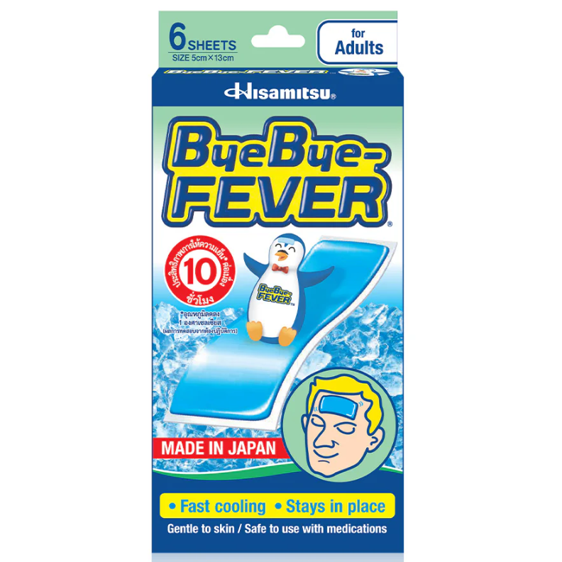 Hisamitsu - ByeBye Fever Fast Cooling for Adult 6pcs.