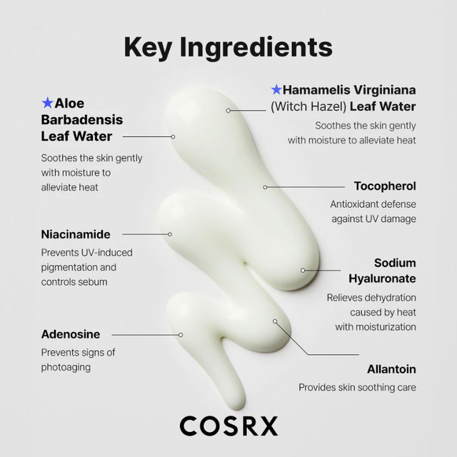 COSRX - Ultra-Light Invisible Sunscreen with Hazel + Aloe + Hyaluronic Acid SPF50+ PA++++ 50ml.