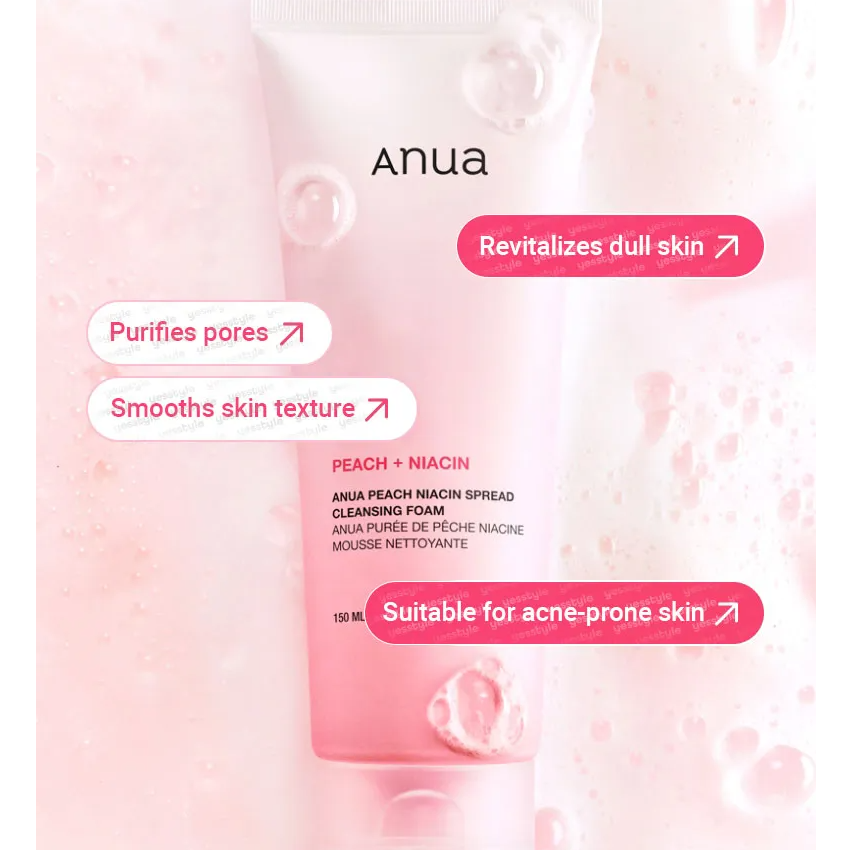 Anua - Peach Niacin Spread Cleansing Foam 150ml.