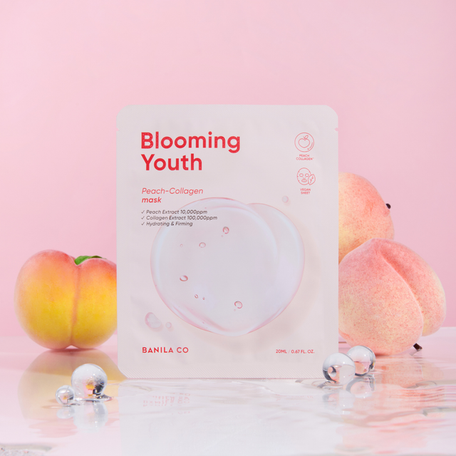 Banila - Blooming Youth Peach Collagen Mask 20g. (Pack of 3)