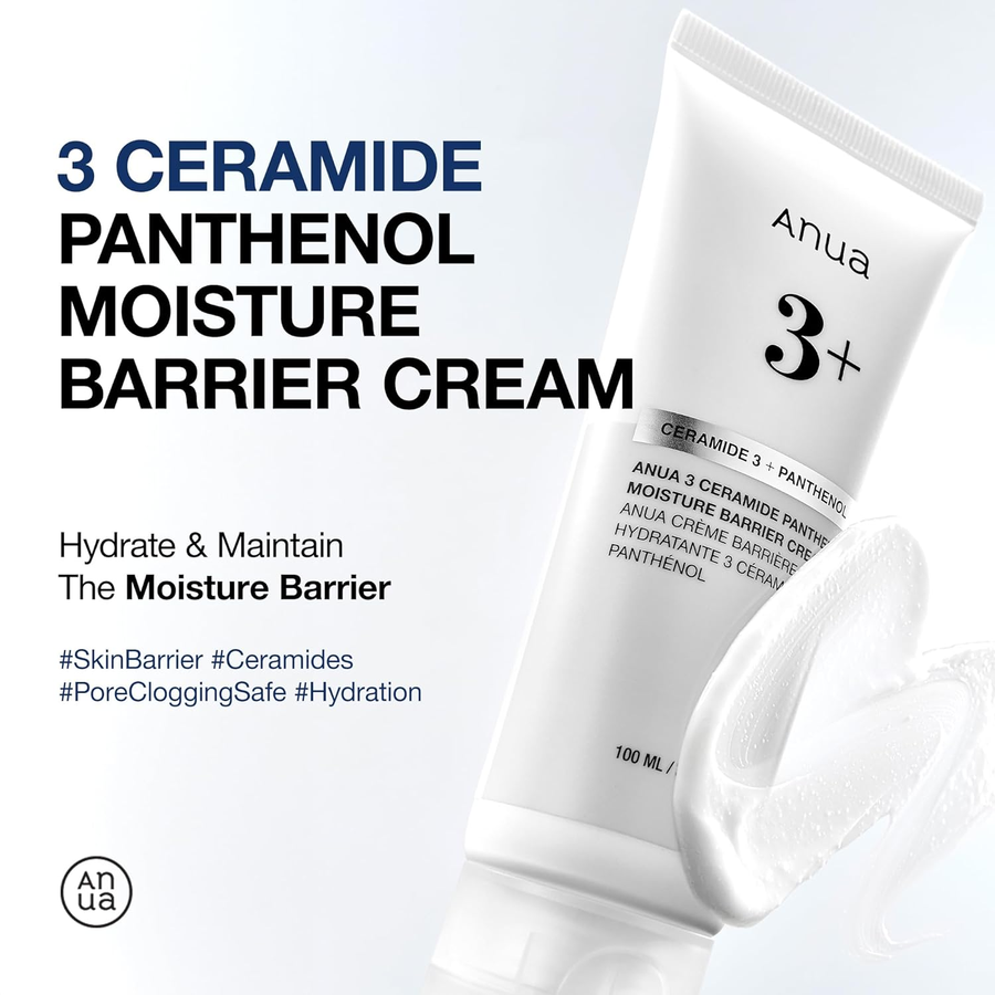 Anua - 3+ Ceramide 3 + Panthenol Moisture Barrier Cream 100ml.