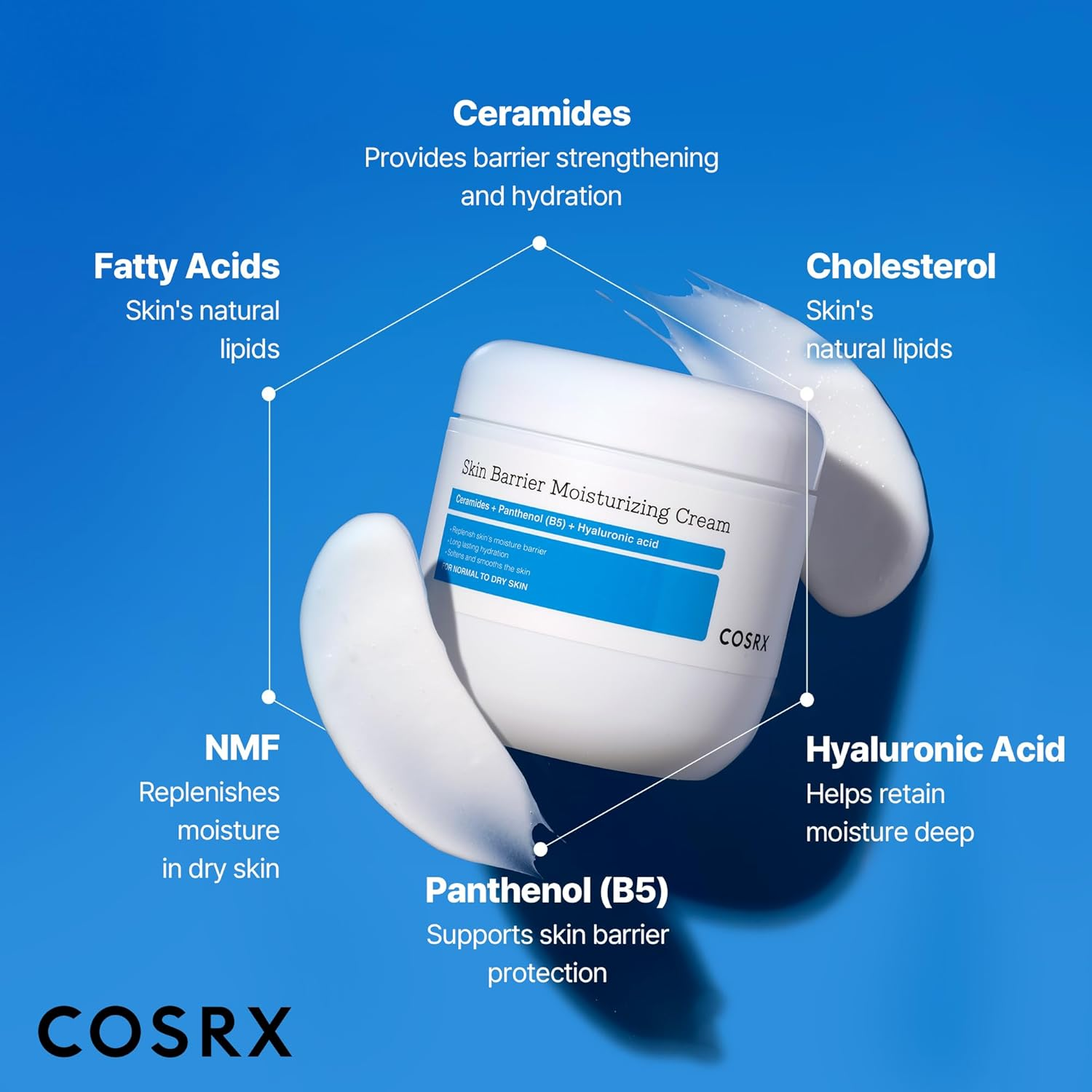 COSRX - Skin Barrier Moisturizing Body Cream, Ceramides + Panthenol (B5) + Hyaluronic Acid 450ml.