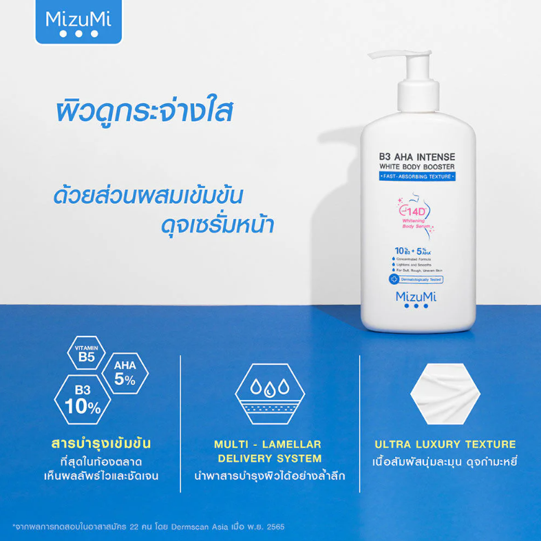 MizuMi - B3 AHA Intense White Body Booster 250g.