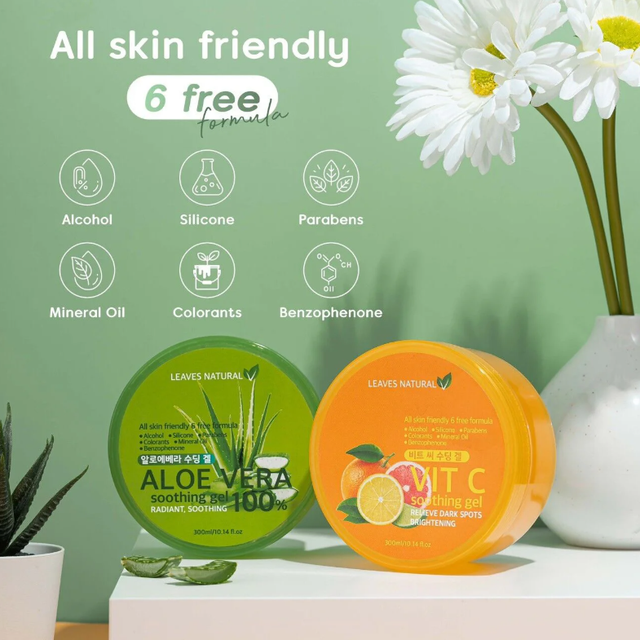 Leaves Natural - Chemicals Free Vit C Soothing Gel 300ml.