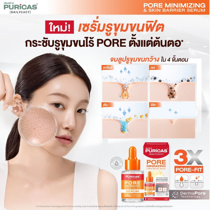 Puricas - Dailycacy Pore Minimizing & Skin Barrier Serum 25ml.