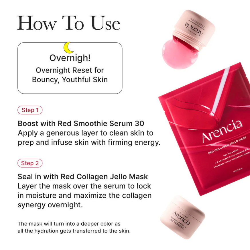Arencia - Red Collagen Jello Mask 25ml. (Pack of 4)