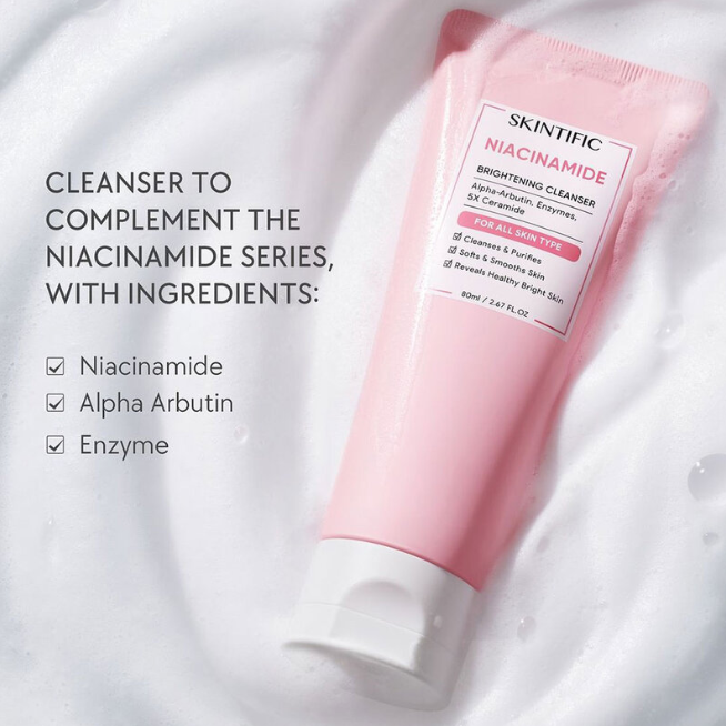 Skintific - Niacinamide Brightening Cleanser 80ml.