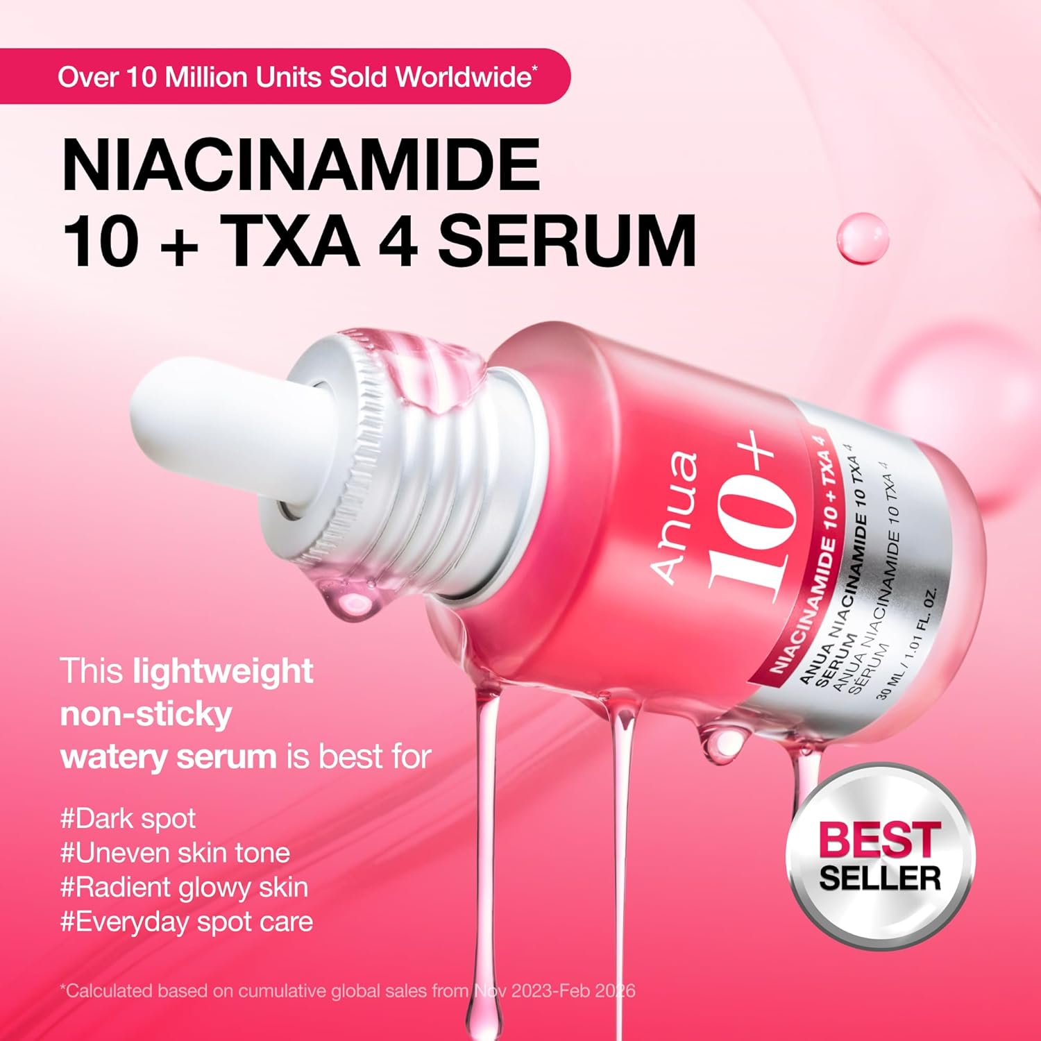 Anua - 10+ Niacinamide 10 + TXA 3 Serum 30ml.